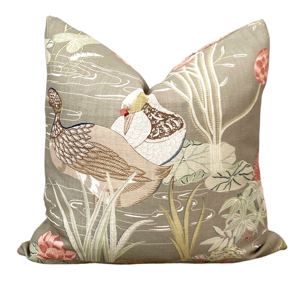 Pottery Barn Botanical Embroidered Pillow Cover & Down Pillow